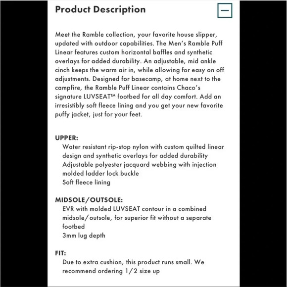 NEW Chaco Ramble Linear Puff Slippers Men's in Blocked Brown Snow Boots - Picture 8 of 8